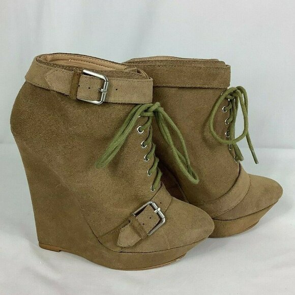 Colin Stuart Wedge Platform Booties 7M - Picture 5 of 8